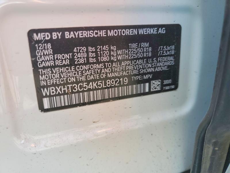 2019 Bmw X1 მანქანა იყიდება აუქციონზე, vin: WBXHT3C54K5L89219, აუქციონის ნომერი: 65731076