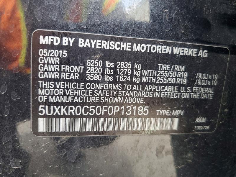 65212136 :رقم المزاد ، 5UXKR0C50F0P13185 vin ، 2015 Bmw X5 مزاد بيع