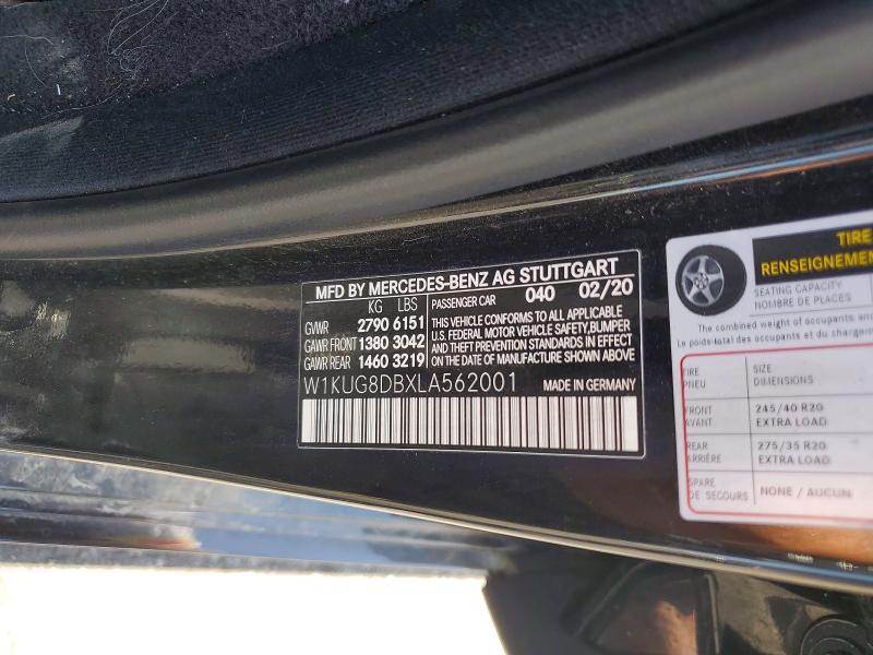 Aukcja sprzedaży 2020 Mercedes-benz S, vin: W1KUG8DBXLA562001, numer aukcji: 66298506