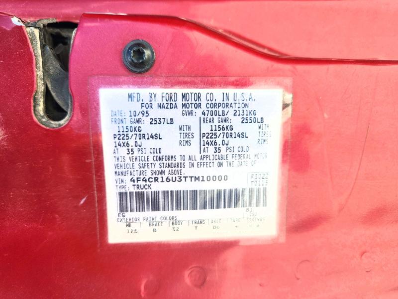 Aukcja sprzedaży 1996 Mazda B3000, vin: 4F4CR16U3TTM10000, numer aukcji: 65009236