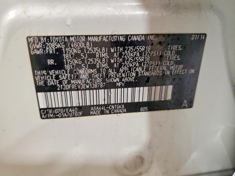 Продаж на аукціоні авто 2014 Toyota Rav4, vin: 2T3DFREV3EW138787, номер лоту: 64203366