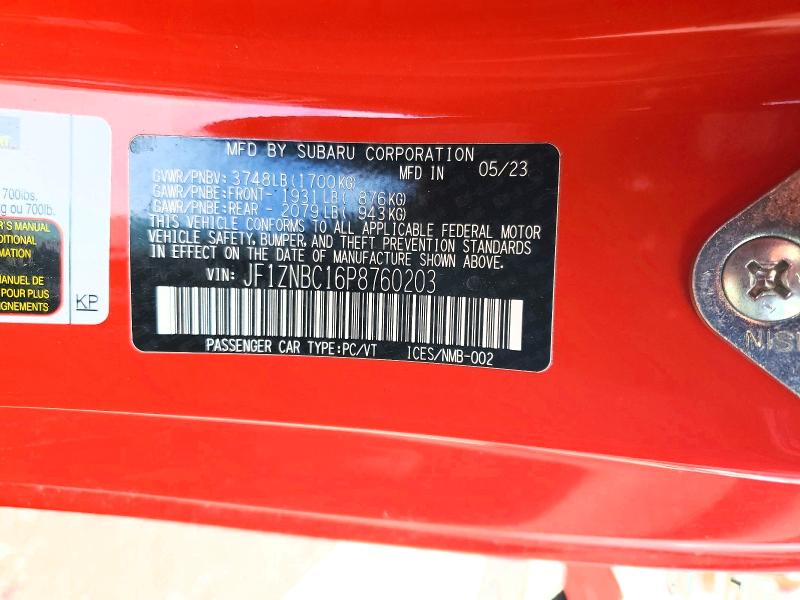 Aukcja sprzedaży 2023 Toyota Gr86, vin: JF1ZNBC16P8760203, numer aukcji: 65123556