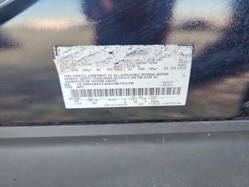 Продажа на аукционе авто 2016 Ford Explorer, vin: 1FM5K8HT4GGB78178, номер лота: 65606096