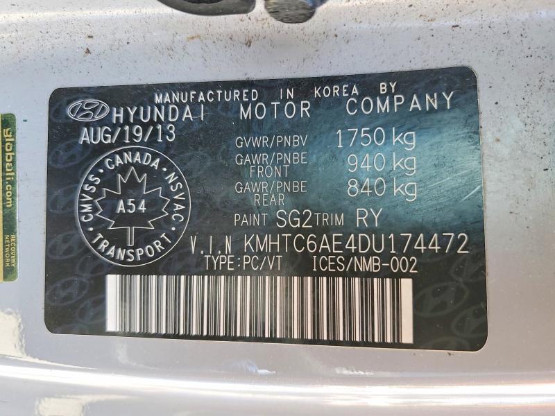 65894836 :رقم المزاد ، KMHTC6AE4DU174472 vin ، 2013 Hyundai Veloster مزاد بيع