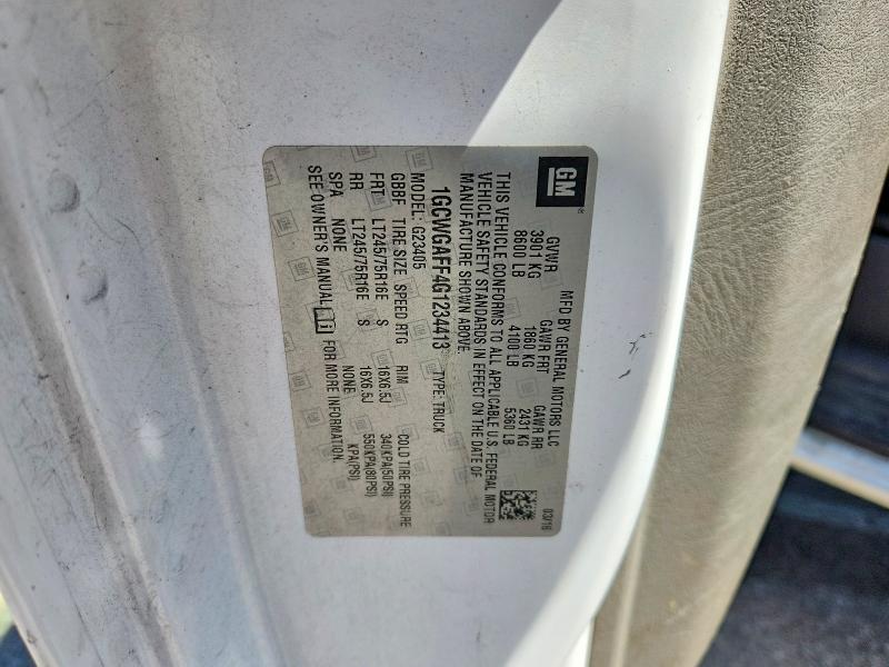 2016 Chevrolet Express მანქანა იყიდება აუქციონზე, vin: 1GCWGAFF4G1234413, აუქციონის ნომერი: 65388706