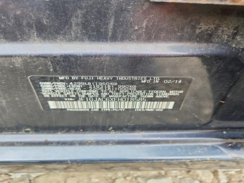 2014 Subaru Impreza მანქანა იყიდება აუქციონზე, vin: JF1GJAC6XEH018585, აუქციონის ნომერი: 67208706