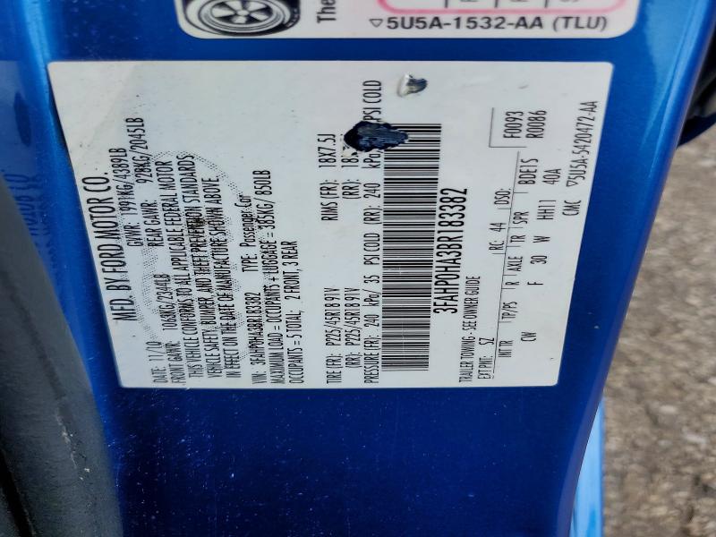 Продаж на аукціоні авто 2011 Ford Fusion, vin: 3FAHP0HA3BR183382, номер лоту: 65301876