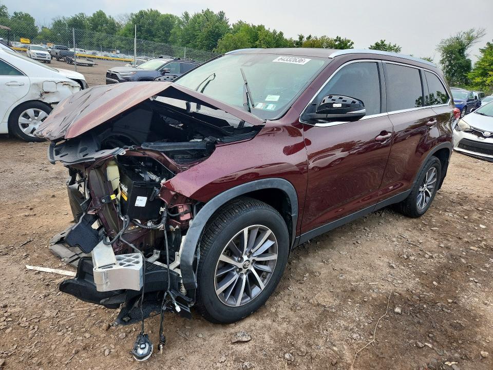 Продажа на аукционе авто 2019 Toyota Highlander, vin: 5TDJZRFH1KS705529, номер лота: 64332636