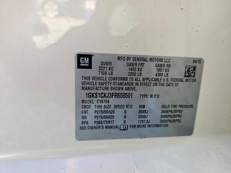 Продаж на аукціоні авто 2015 Gmc Yukon, vin: 1GKS1CKJ3FR658501, номер лоту: 65269476