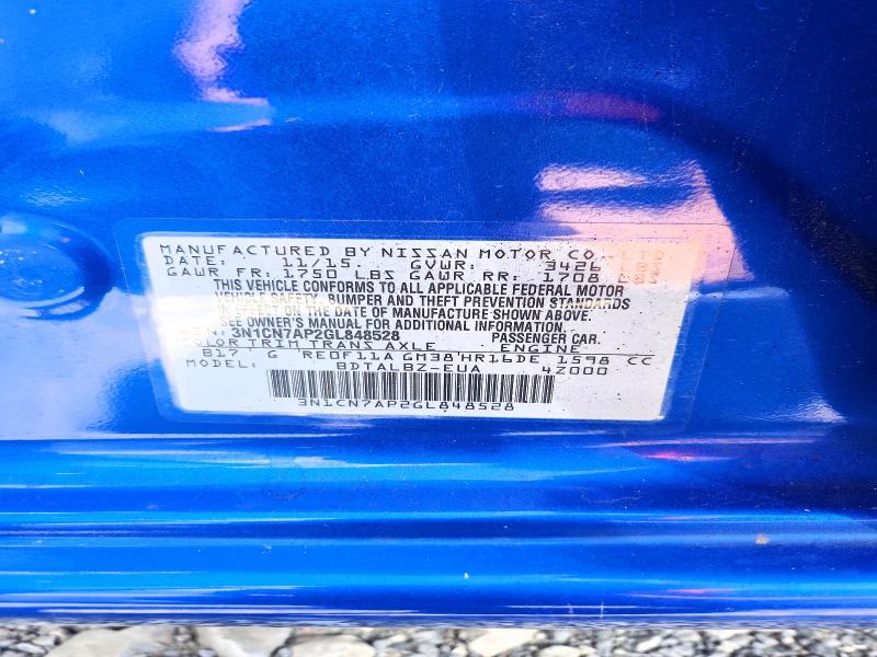 Aukcja sprzedaży 2016 Nissan Versa, vin: 3N1CN7AP2GL848528, numer aukcji: 66666946