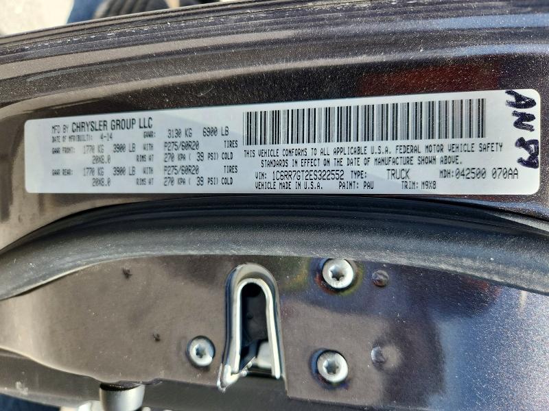 64418896 :رقم المزاد ، 1C6RR7GT2ES322552 vin ، 2014 Ram 1500 مزاد بيع