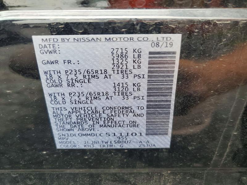 Продаж на аукціоні авто 2020 Infiniti Qx60, vin: 5N1DL0MM0LC511101, номер лоту: 67117146