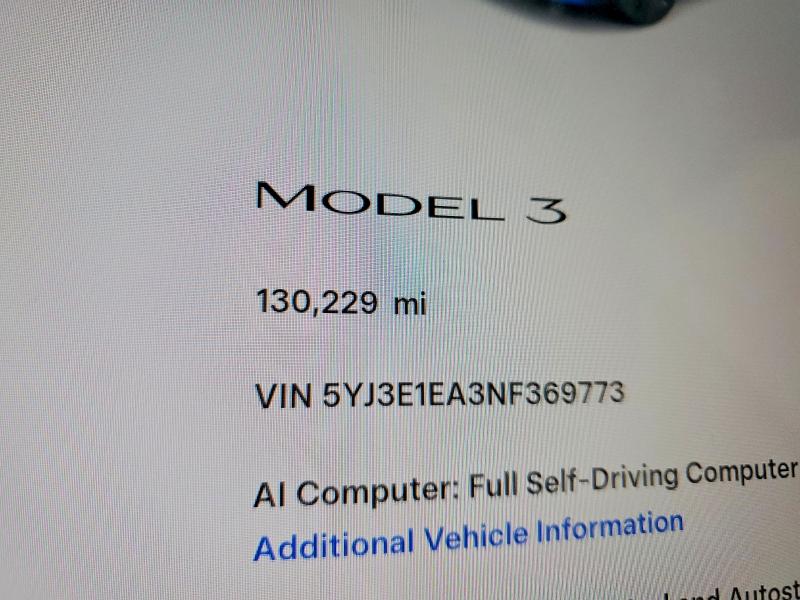 Продаж на аукціоні авто 2022 Tesla Model 3, vin: 5YJ3E1EA3NF369773, номер лоту: 63366026
