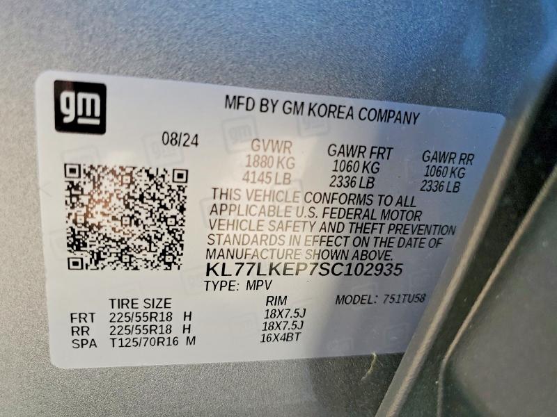 Продаж на аукціоні авто 2025 Chevrolet Trax, vin: KL77LKEP7SC102935, номер лоту: 66017606