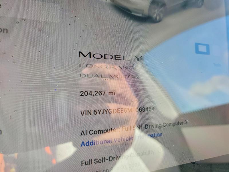 Aukcja sprzedaży 2021 Tesla Model Y, vin: 5YJYGDEE6MF069454, numer aukcji: 61083896