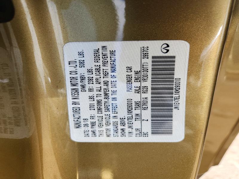 Aukcja sprzedaży 2019 Infiniti Q60, vin: JN1EV7EL1KM290010, numer aukcji: 65441256