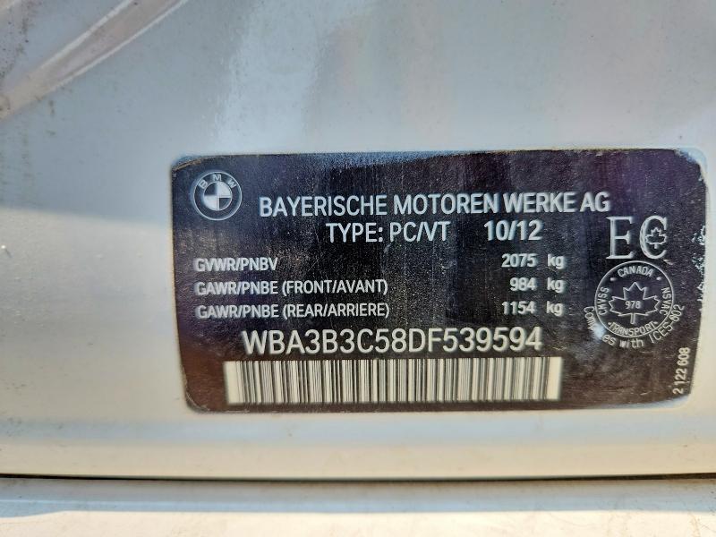 64478596 :رقم المزاد ، WBA3B3C58DF539594 vin ، 2013 Bmw 328 مزاد بيع
