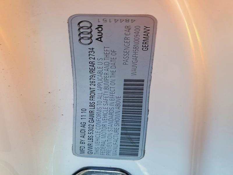 64918956 :رقم المزاد ، WAUVGAFH5BN009400 vin ، 2011 Audi S5 مزاد بيع