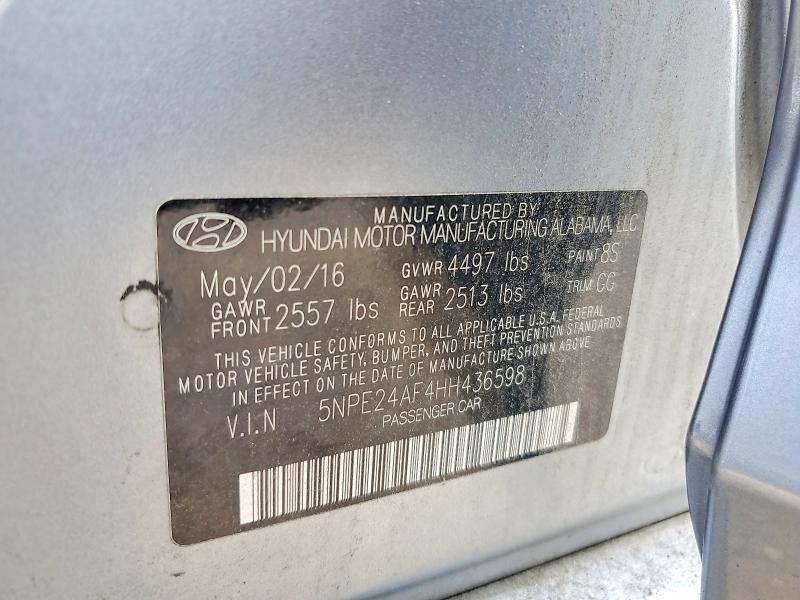Продаж на аукціоні авто 2017 Hyundai Sonata, vin: 5NPE24AF4HH436598, номер лоту: 64896866