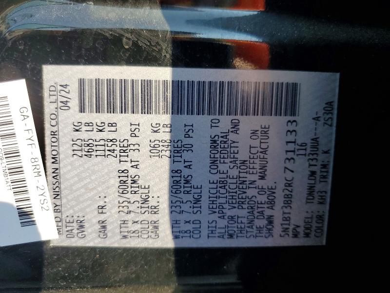 Продаж на аукціоні авто 2024 Nissan Rogue, vin: 5N1BT3BB2RC731133, номер лоту: 64208006