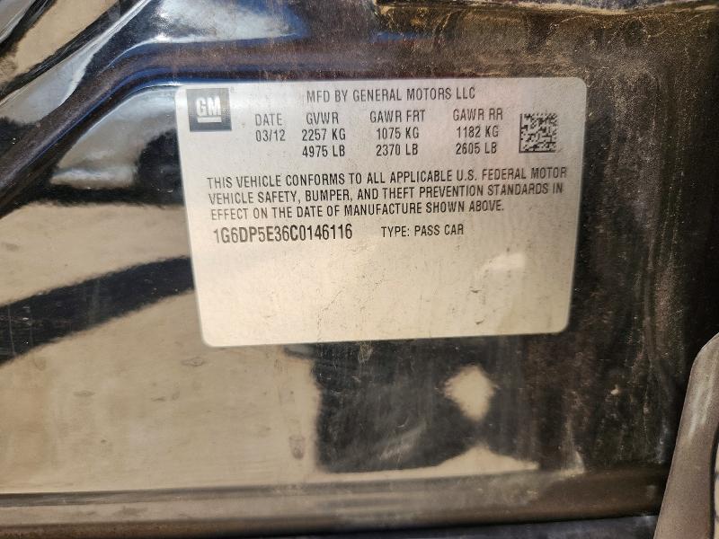 65093626 :رقم المزاد ، 1G6DP5E36C0146116 vin ، 2012 Cadillac Cts مزاد بيع