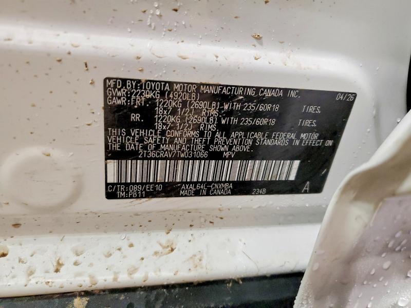 2026 Toyota Rav4 მანქანა იყიდება აუქციონზე, vin: 2T36CRAV7TW031066, აუქციონის ნომერი: 65474516