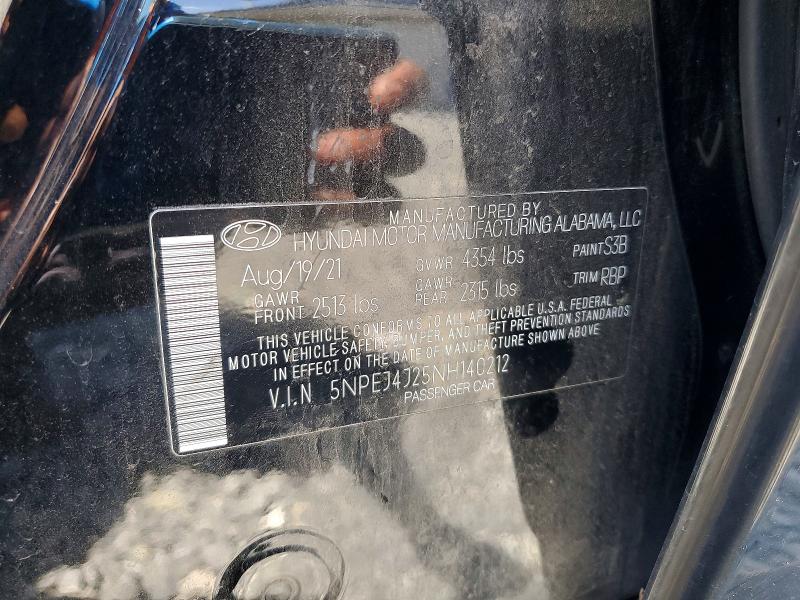 Продаж на аукціоні авто 2022 Hyundai Sonata, vin: 5NPEJ4J25NH140212, номер лоту: 66381266