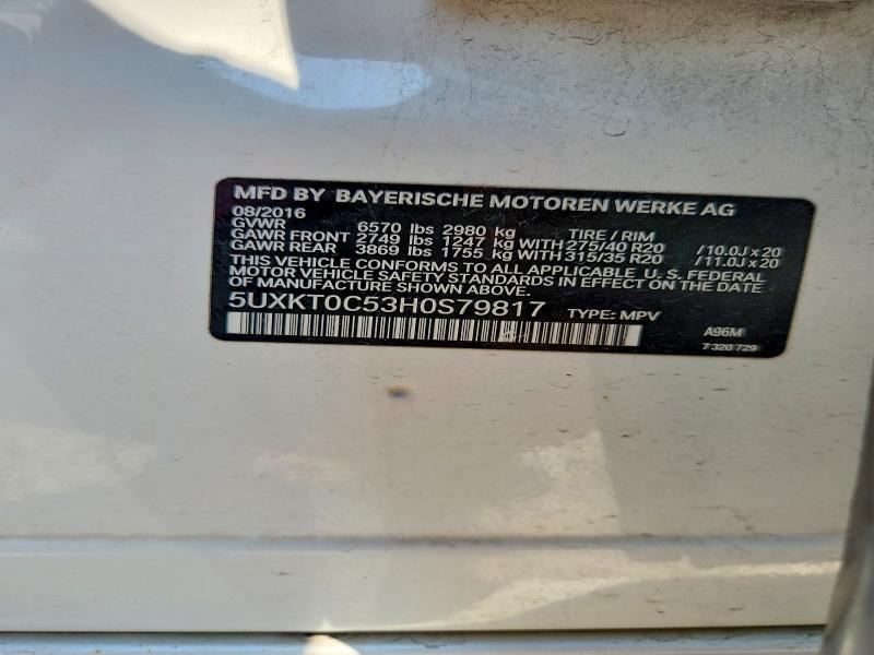 Aukcja sprzedaży 2017 Bmw X5, vin: 5UXKT0C53H0S79817, numer aukcji: 64442506