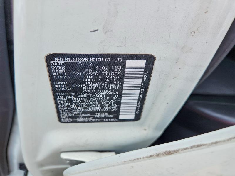 65808876 :رقم المزاد ، JN8AF5MV3CT124129 vin ، 2012 Nissan Juke مزاد بيع