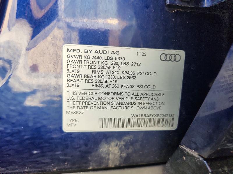Aukcja sprzedaży 2024 Audi Q5, vin: WA1BBAFYXR2047182, numer aukcji: 64408436