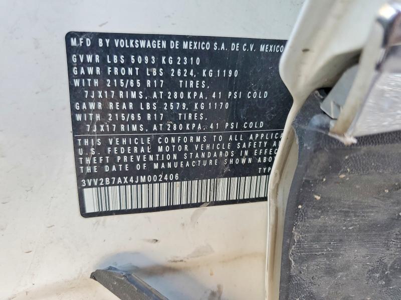 Продажа на аукционе авто 2018 Volkswagen Tiguan, vin: 3VV2B7AX4JM002406, номер лота: 63470436