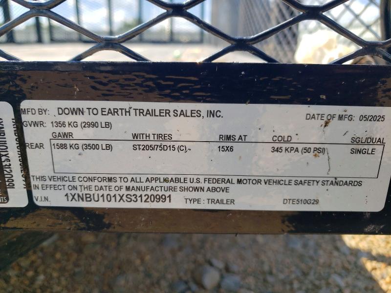 66025156 :رقم المزاد ، 1XNBU101XS3120991 vin ، 2025 Down To Earth Unknown مزاد بيع
