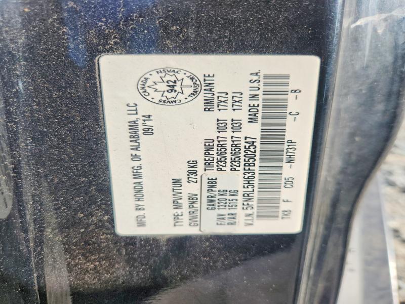 Продажа на аукционе авто 2015 Honda Odyssey, vin: 5FNRL5H63FB502547, номер лота: 67059156