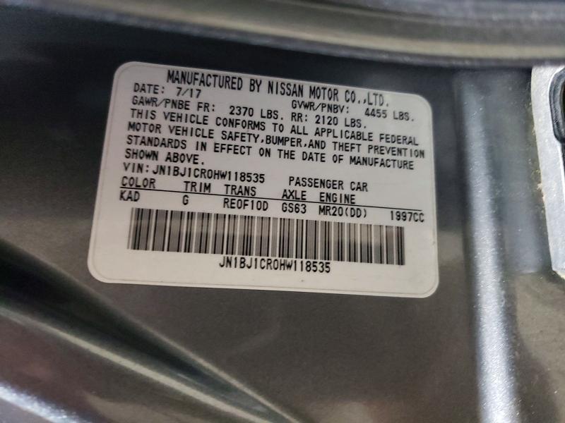 Aukcja sprzedaży 2017 Nissan Rogue Sport, vin: JN1BJ1CR0HW118535, numer aukcji: 65738816