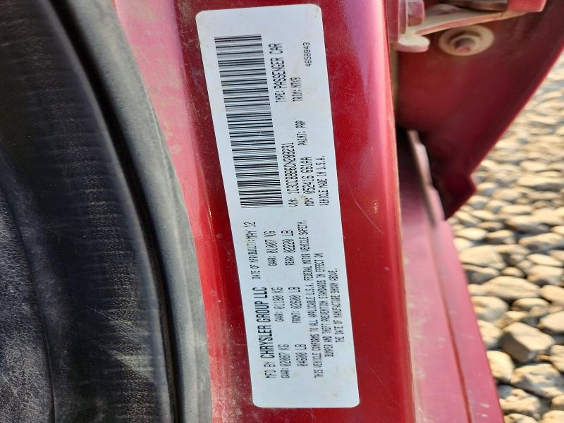 64090046 :رقم المزاد ، 1C3CCBBB6CN288231 vin ، 2012 Chrysler 200 مزاد بيع