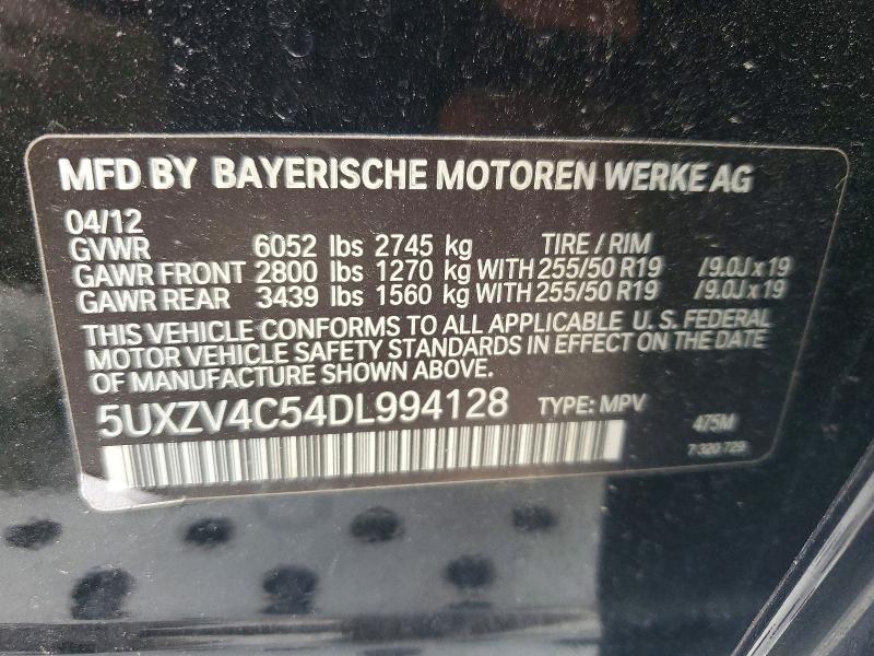Aukcja sprzedaży 2013 Bmw X5, vin: 5UXZV4C54DL994128, numer aukcji: 65912676