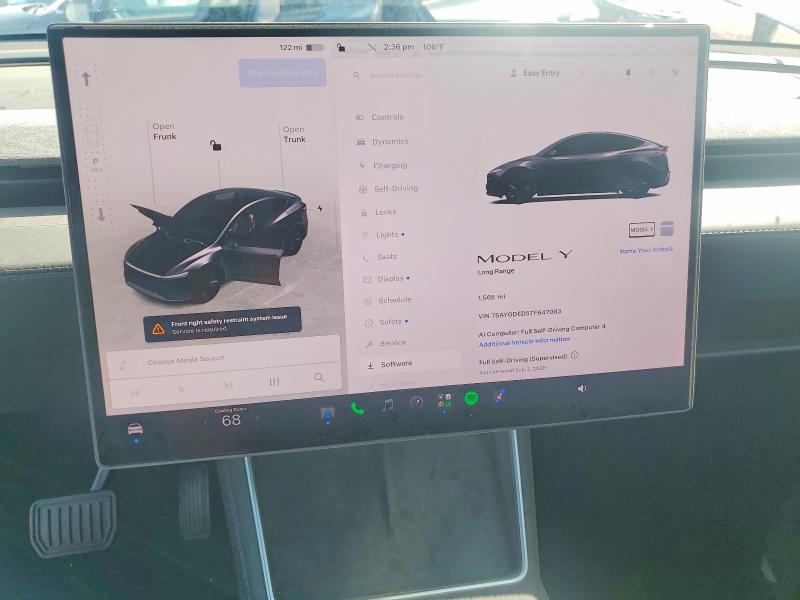 Aukcja sprzedaży 2026 Tesla Model Y, vin: 7SAYGDED5TF647083, numer aukcji: 62109946
