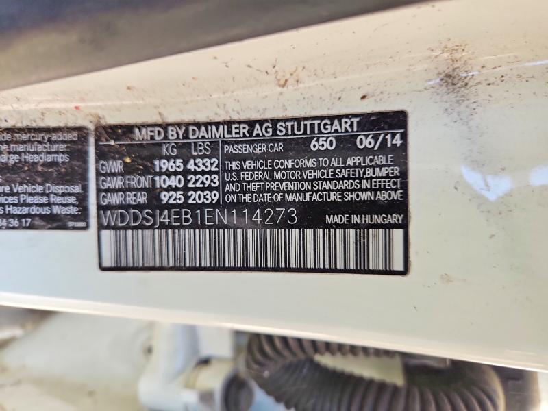 Продаж на аукціоні авто 2014 Mercedes-benz Cla, vin: WDDSJ4EB1EN114273, номер лоту: 66260336