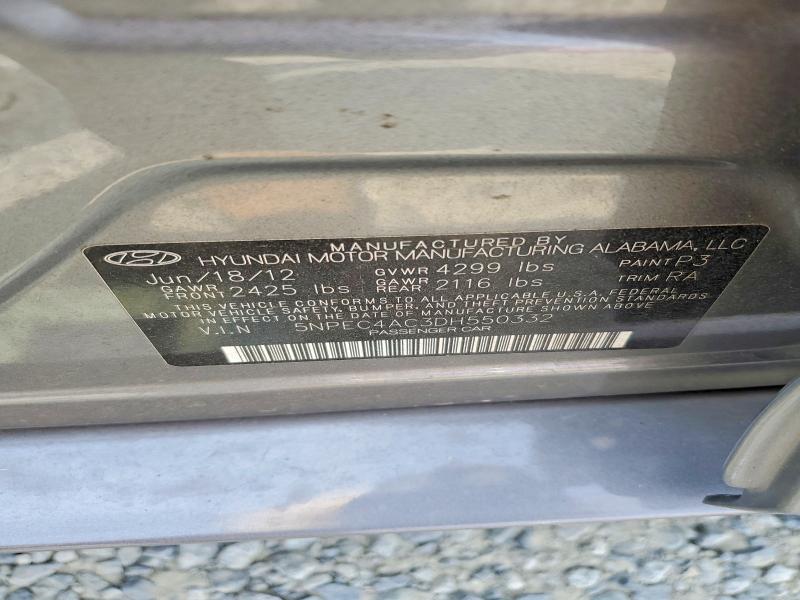 65355316 :رقم المزاد ، 5NPEC4AC3DH550332 vin ، 2013 Hyundai Sonata مزاد بيع