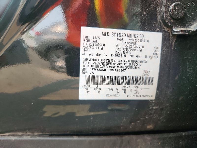 Aukcja sprzedaży 2022 Ford Explorer, vin: 1FMSK8JH3NGA93807, numer aukcji: 62907936