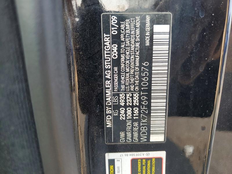 Продаж на аукціоні авто 2009 Mercedes-benz Clk, vin: WDBTK72F69T106576, номер лоту: 65001916