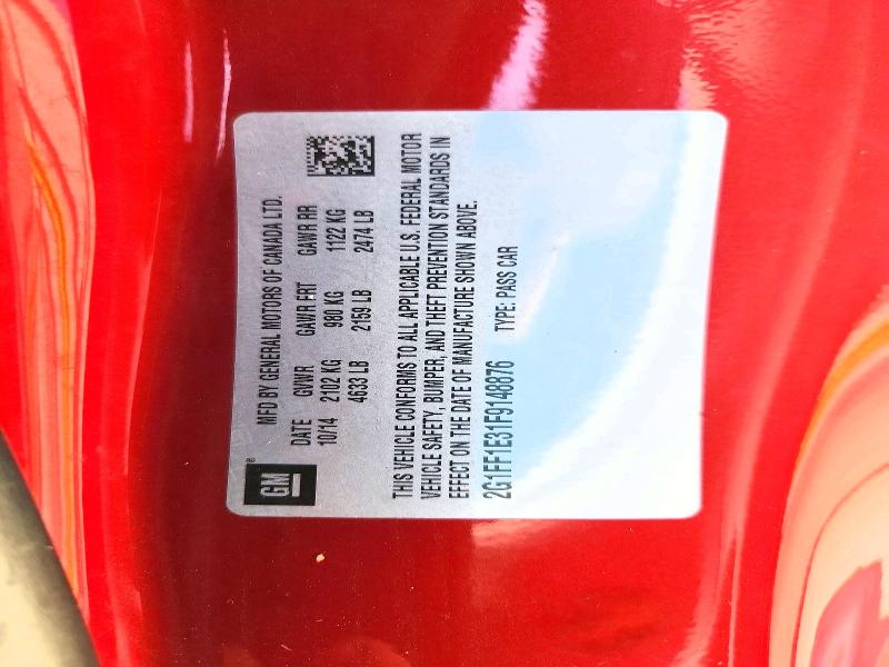 65306016 :رقم المزاد ، 2G1FF1E31F9148876 vin ، 2015 Chevrolet Camaro مزاد بيع