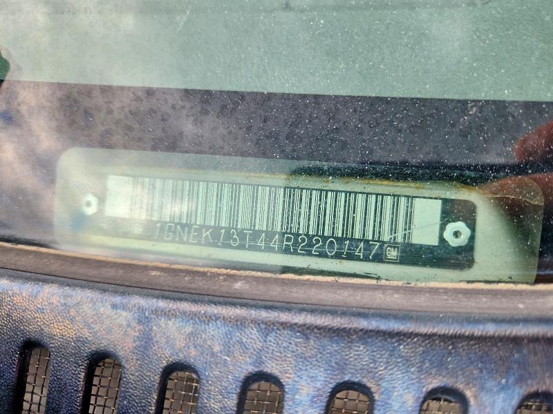 2004 Chevrolet Tahoe მანქანა იყიდება აუქციონზე, vin: 1GNEK13T44R220147, აუქციონის ნომერი: 63553456