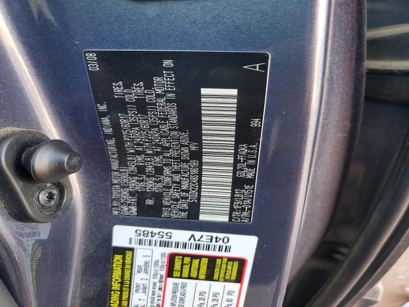 Продаж на аукціоні авто 2008 Toyota Sienna, vin: 5TDZK22C48S180189, номер лоту: 64438056