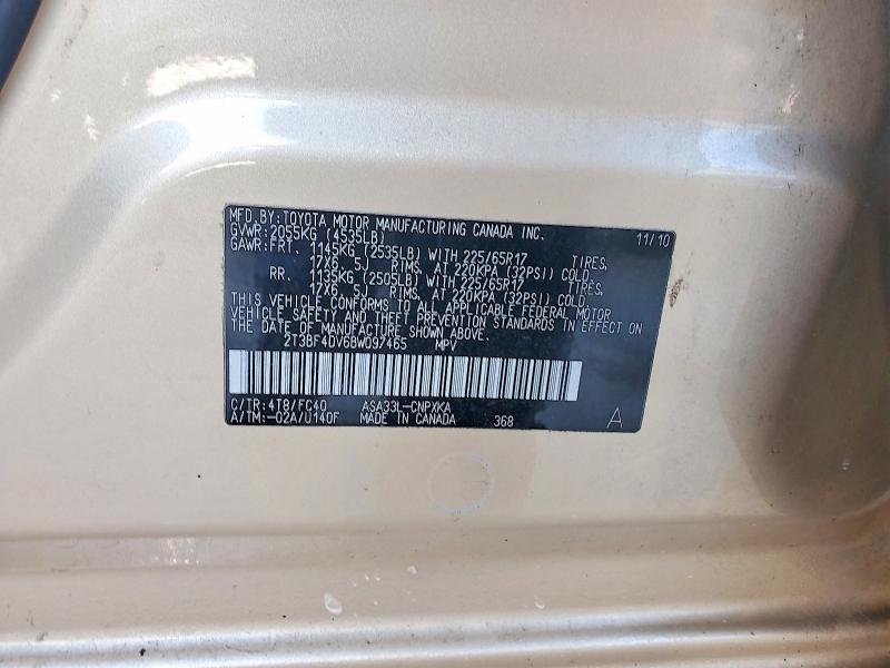 Продаж на аукціоні авто 2011 Toyota Rav4, vin: 2T3BF4DV6BW097465, номер лоту: 66308486