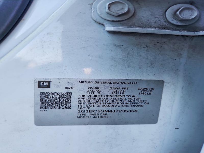 Продажа на аукционе авто 2018 Chevrolet Cruze, vin: 1G1BC5SM4J7235368, номер лота: 67106796