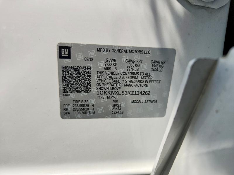 Aukcja sprzedaży 2019 Gmc Acadia, vin: 1GKKNXLS3KZ134262, numer aukcji: 66736856