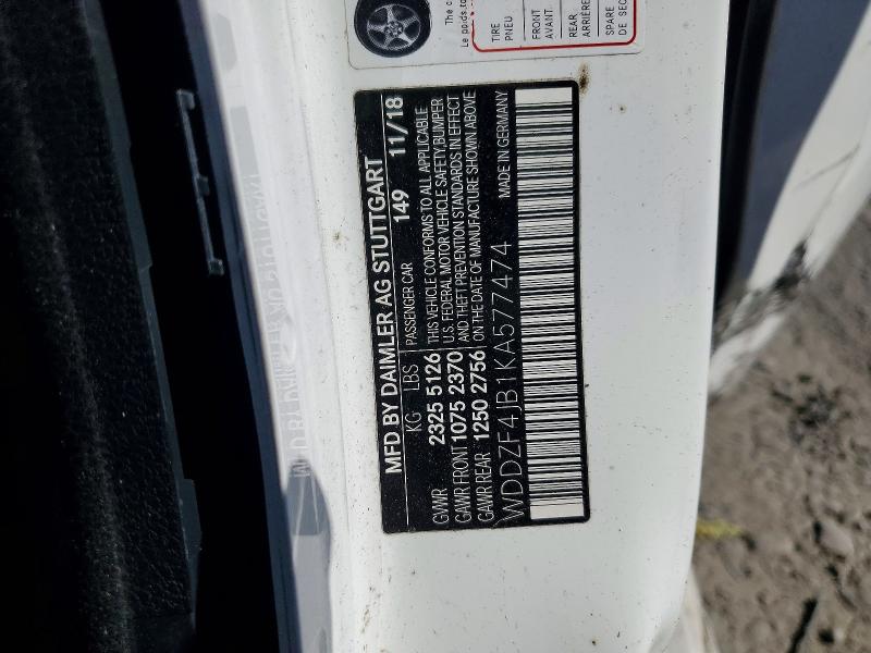 Aukcja sprzedaży 2019 Mercedes-benz E, vin: WDDZF4JB1KA577474, numer aukcji: 64108846