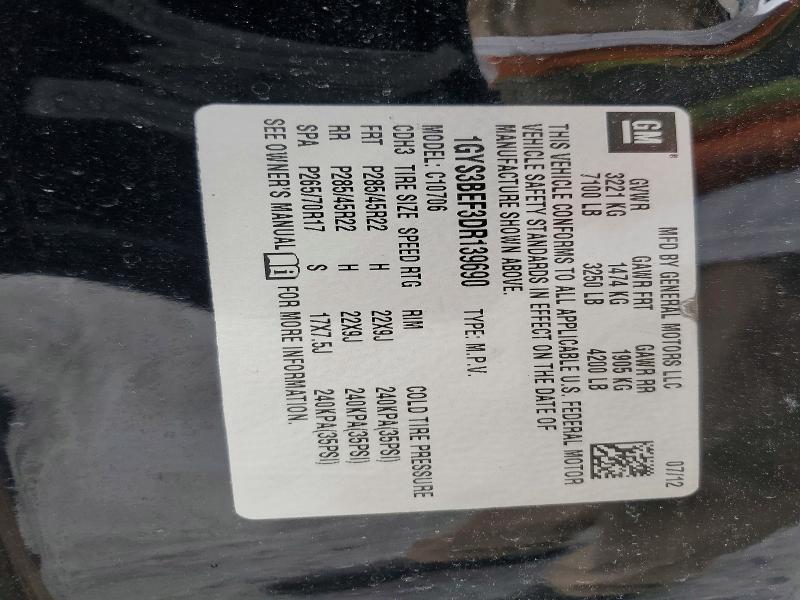 Aukcja sprzedaży 2013 Cadillac Escalade, vin: 1GYS3BEF3DR139690, numer aukcji: 63840906