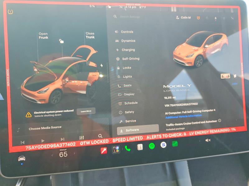 Aukcja sprzedaży 2025 Tesla Model Y, vin: 7SAYGDED9SA377402, numer aukcji: 64818236